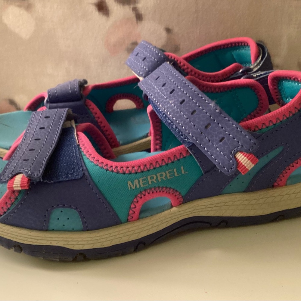 Merrell Blue and Pink Sandals with Adjustable Straps